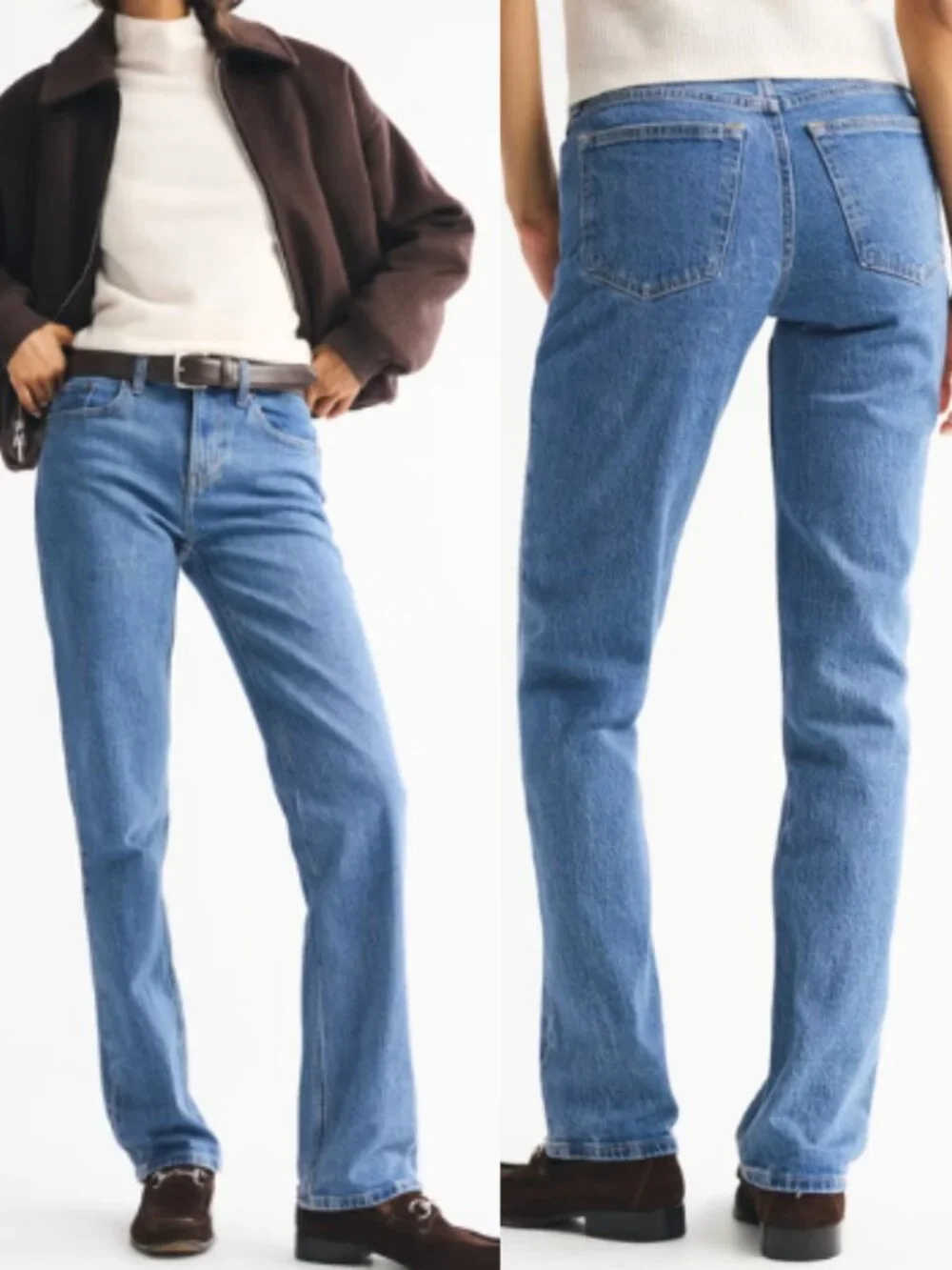 Abercrombie & Fitch Mid Rise 90s Straight Jean in Medium